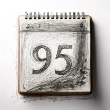 Ilustración de un cuaderno con el número 95 que introduce el año 1995
